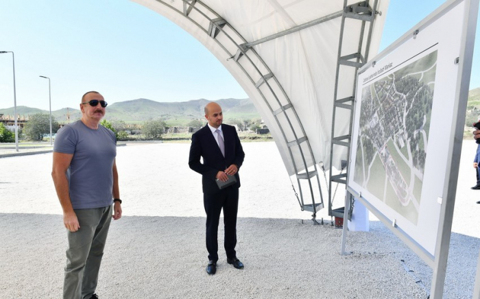    Prezident Zəngilanın Alıbəyli kəndinin təməlini qoyub -  Yenilənib      
