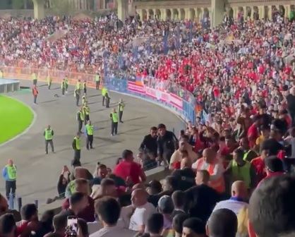     VIDEO  : Armenians once again commit staged provocation: Karabakh separatists display their “flag” at EURO 2024  