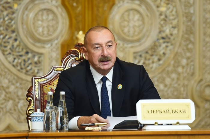     Präsident Ilham Aliyev:   Wir sehen Interesse zentralasiatischer Unternehmen an der Freihandelszone Alat  