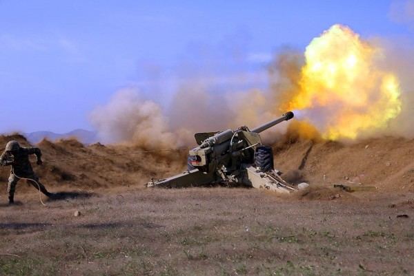     Armenia fires at positions of Azerbaijani Army from artillery installations    