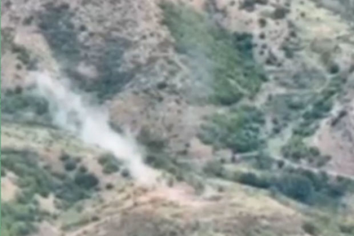  Armenian separatists military post destroyed on the Karkijahan-Khalfali road -  VIDEO  