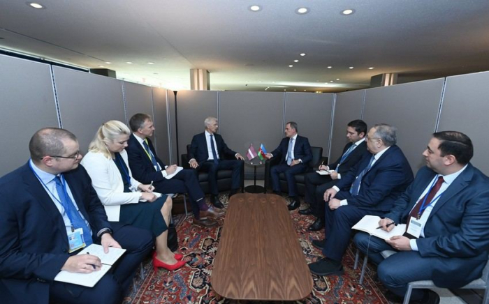   Azerbaijani FM meets his Latvian counterpart  
 