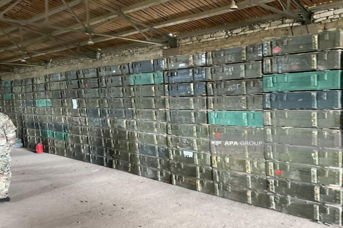 Armory warehouse of Armenian illegal armed groups detected in Azerbaijan