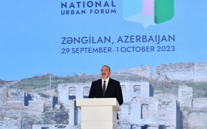     El mandatario azerbaiyano  : "Consideramos que Zangilan es un importante centro de transporte"  