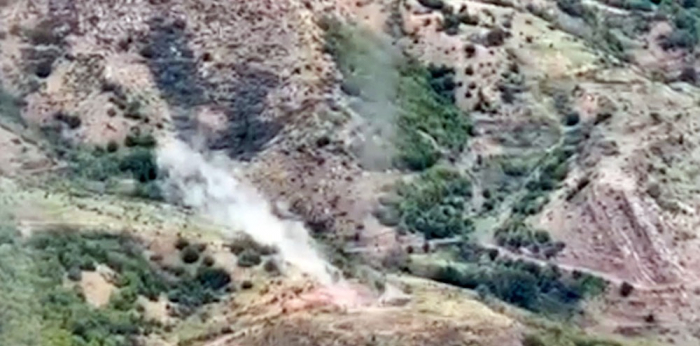  Azerbaijani army destroying Armenian armed forces formations’ combat equipment -  VIDEO  