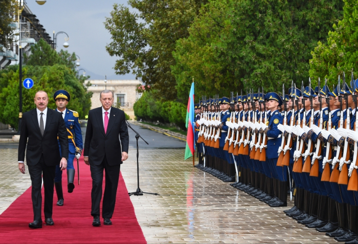  Official welcome ceremony held for Turkish President Erdogan in Nakhchivan 