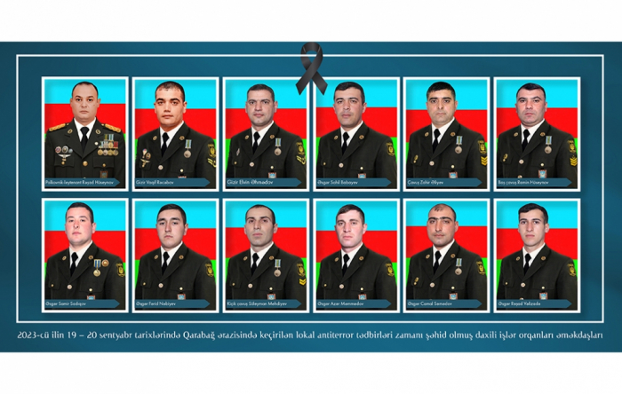  Azerbaijani Interior Ministry publishes list of personnel martyred in anti-terrorist measures in Karabakh 