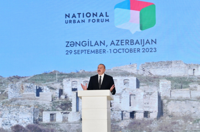  President Ilham Aliyev attends opening ceremony of 2nd Azerbaijan National Urban Forum  