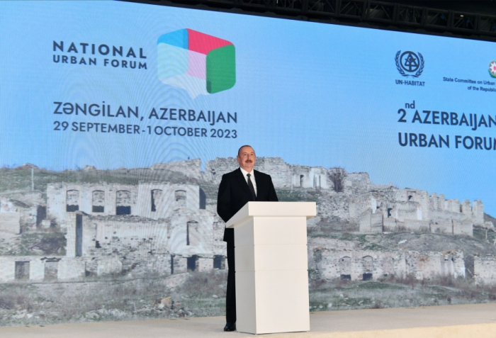   President Ilham Aliyev: Eastern Zangazur is now being totally reconstructed  