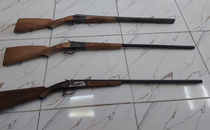 Astarada 3 nəfərdə sənədləri olmayan ov tüfəngləri aşkar edilib