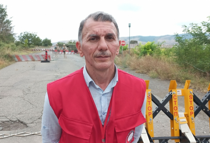 El vehículo de la Cruz Roja Rusa regresó de Khankandi a Aghdam