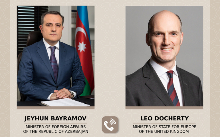  Canciller de Azerbaiyán mantiene conversación telefónica con el ministro de Estado para la Región Europea de Gran Bretaña 