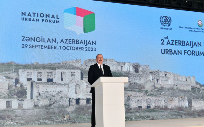   Hoy Zangazur Oriental se está reconstruyendo desde cero, dice el presidente Aliyev  