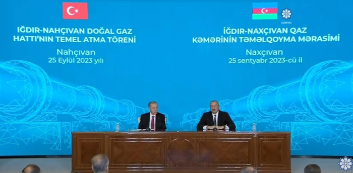  La construcción del gasoducto Igdir-Najicheván dará un nuevo impulso a nuestras relaciones -  Ilham Aliyev  