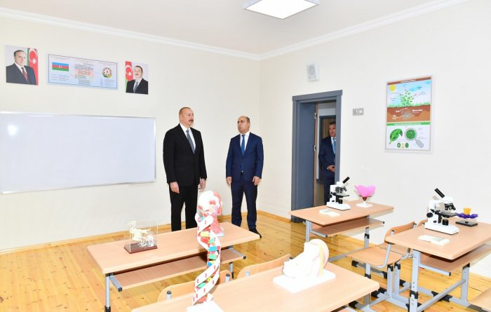  Prezident məktəbin açılışında -  FOTO+YENİLƏNİB    