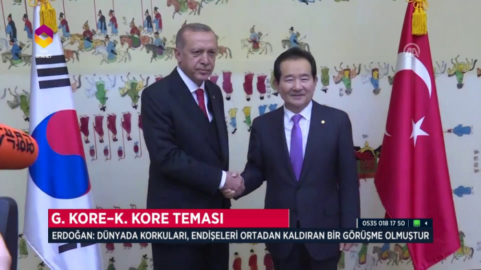 Ərdoğan Cənubi Koreya Prezidenti ilə görüşüb