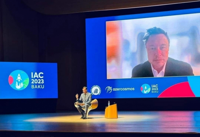  SpaceX founder Elon Musk joins online Q&A session at IAC 2023 Congress in Baku 