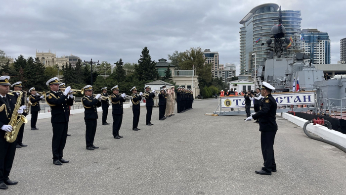 Russian Caspian Flotilla’s warships arrive in Baku