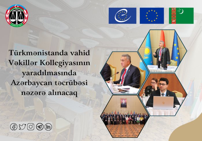Türkmənlər Vəkillər Kollegiyasının yaradılmasında ölkəmizin təcrübəsini öyrənəcəklər 
