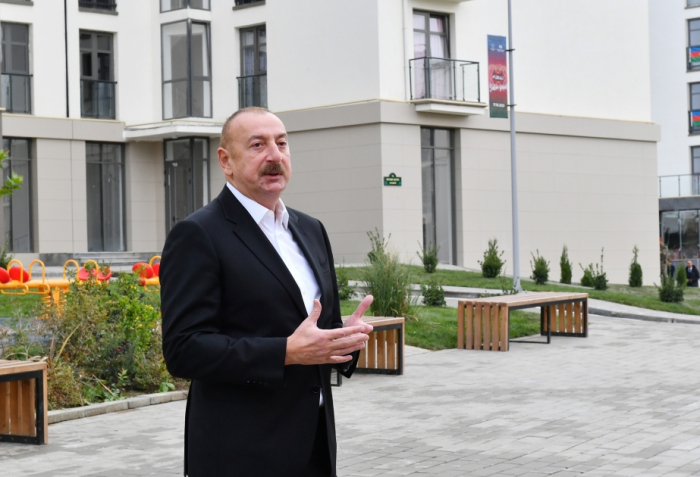    Aserbaidschanischer Präsident:   Wir setzen das erste Stadtentwicklungsprojekt in Füzuli um  