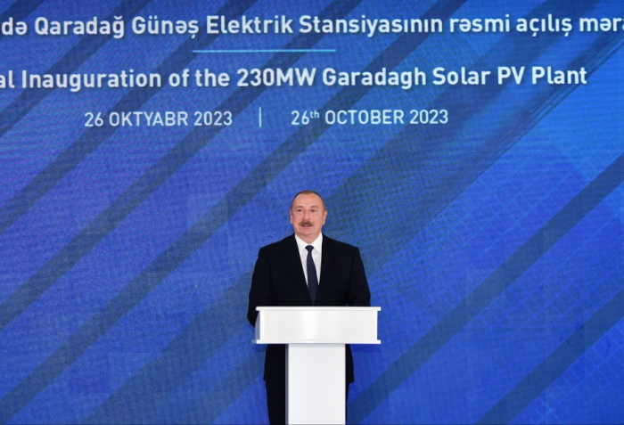   Le président Aliyev : L’Azerbaïdjan a de grands projets de coopération en matière d’énergies renouvelables avec les Émirats arabes unis  