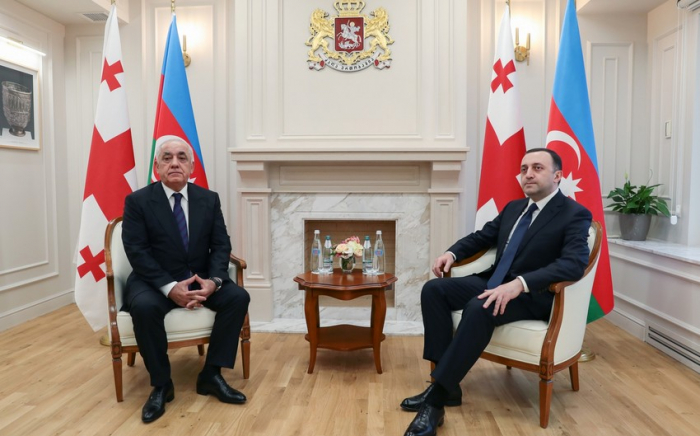   Ministerpräsidenten Aserbaidschans und Georgiens trafen sich   - FOTO    