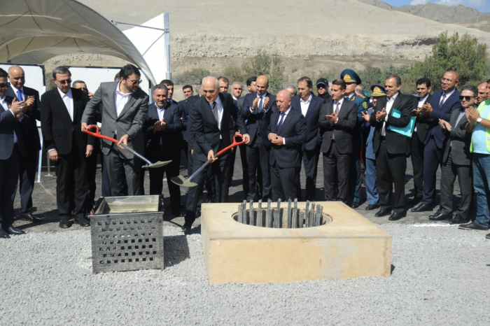   Azerbaijan, Iran lay foundation of highway bridge in Zangilan  