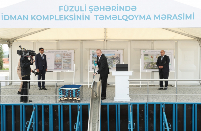   President Ilham Aliyev lays foundation stone for sports complex in Fuzuli city  