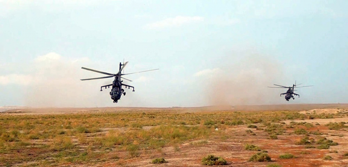  Helicopter units of Azerbaijan Air Force hold exercises -  VIDEO  