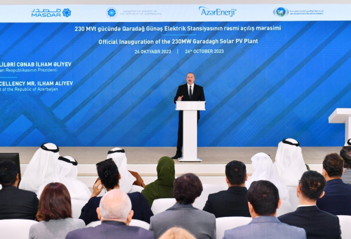     Ilham Aliyev:   “Las inversiones totales en Azerbaiyán superaron los 300 mil millones de dólares estadounidenses”  