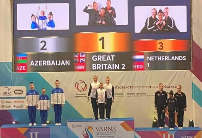 Azerbaijani gymnasts clinch silver at European Championships in Acrobatic Gymnastics