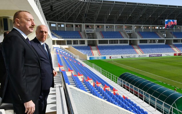    İlham Əliyev  Sumqayıt stadionunda -    Foto        
