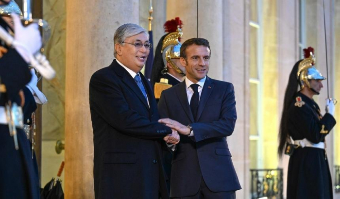   In Astana fand ein Treffen zwischen den Präsidenten Kasachstans und Frankreichs statt  