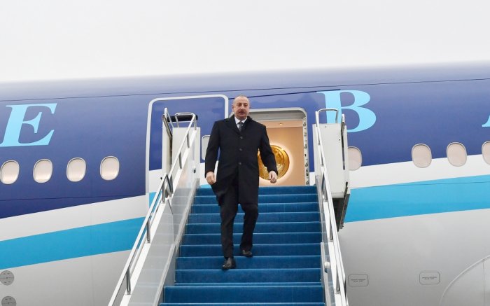  İlham Əliyev Qazaxıstana gedib -  FOTO  