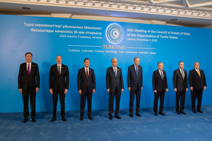 Azerbaijani President attends official reception held in honor of OTS heads of state and government in Astana