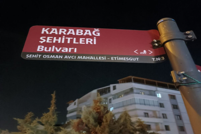  One of streets in Ankara re-named "Karabakh Martyrs avenue" 