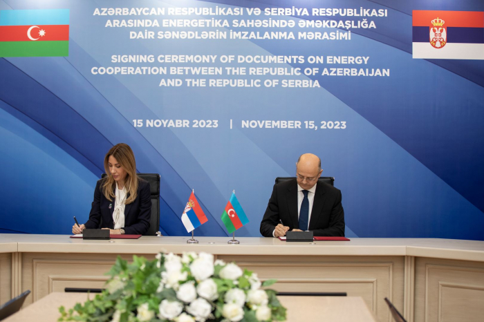   Azerbaijan, Serbia sign strategic documents in field of natural gas  