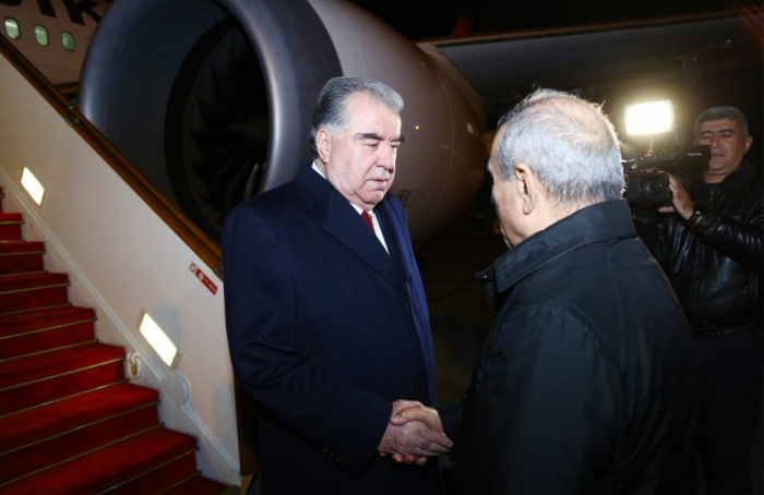 President of Tajikistan arrives in Azerbaijan for working visit