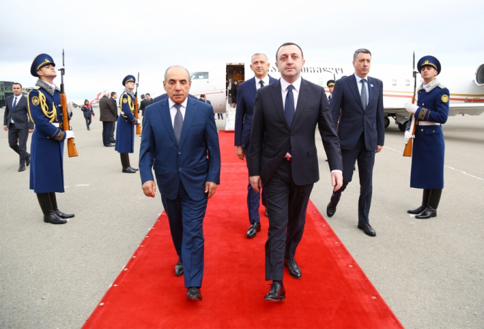 Arrivée du Premier ministre géorgien Irakli Garibachvili en Azerbaïdjan