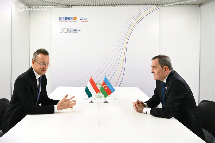   Aserbaidschanischer Außenminister trifft sich mit dem ungarischen Außen- und Handelsminister   