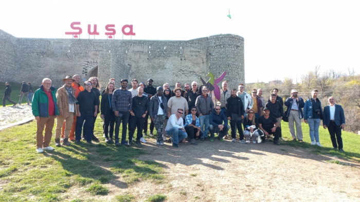   International travelers visit historic landmarks of Azerbaijan