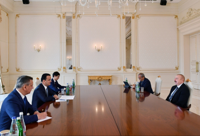  President Ilham Aliyev receives minister of investment, industry and trade of Uzbekistan 