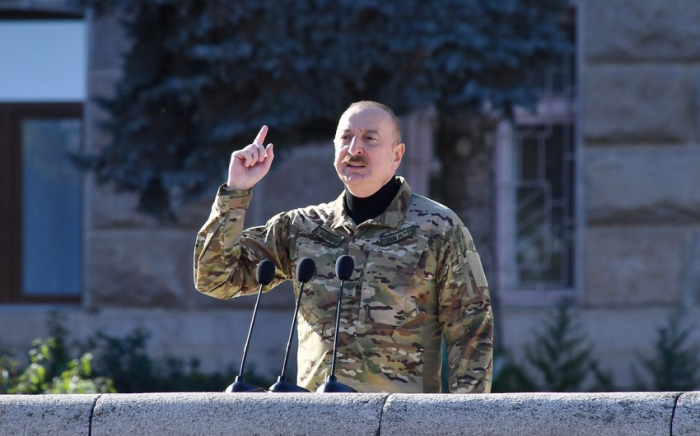   Ilham Aliyev  : "La guerra concluyó con la victoria total de Azerbaiyán" 