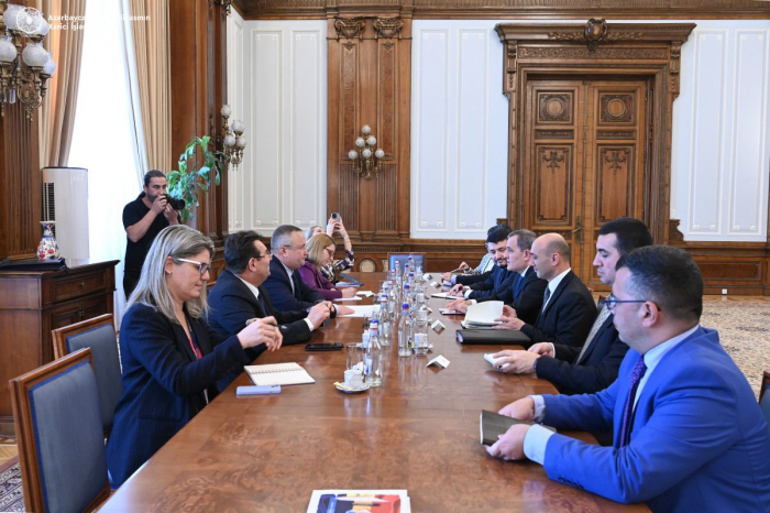  Azerbaijani FM discusses multilateral co-op agenda with Romanian Senate Chairman 