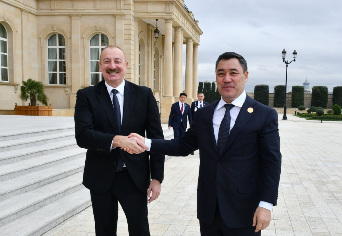   President of Azerbaijan Ilham Aliyev met with President of Kyrgyzstan Sadyr Zhaparov  