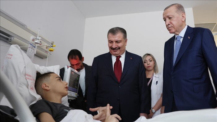 Le président turc rend visite aux patients palestiniens transférés depuis Gaza