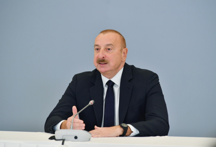     Aserbaidschanischer Präsident:   Für uns war es das Wichtigste, ehemaligen Flüchtlingen menschenwürdige Arbeitsplätze zu bieten  