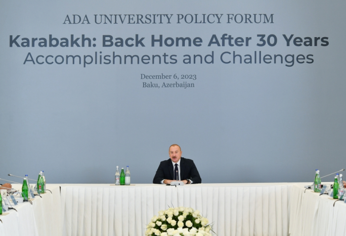     Präsident Ilham Aliyev:   Armenien scheint jetzt eher bereit zu sein, diese berühmten fünf Prinzipien zu akzeptieren  
