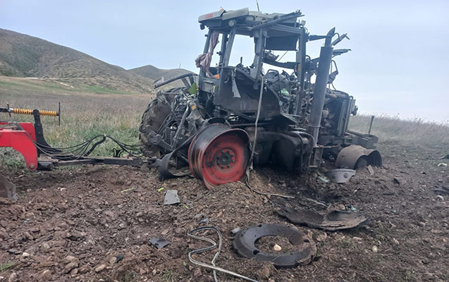  Ein Traktor fuhr in Horadiz auf eine Mine, eine Person wurde verletzt  
