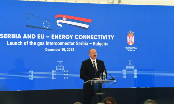   Präsident Ilham Aliyev nimmt an der Einweihungszeremonie der serbisch-bulgarischen Gasverbindungsleitung teil –   FOTOS    
